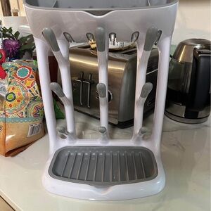OXO White and Gray Bottle Drying Rack